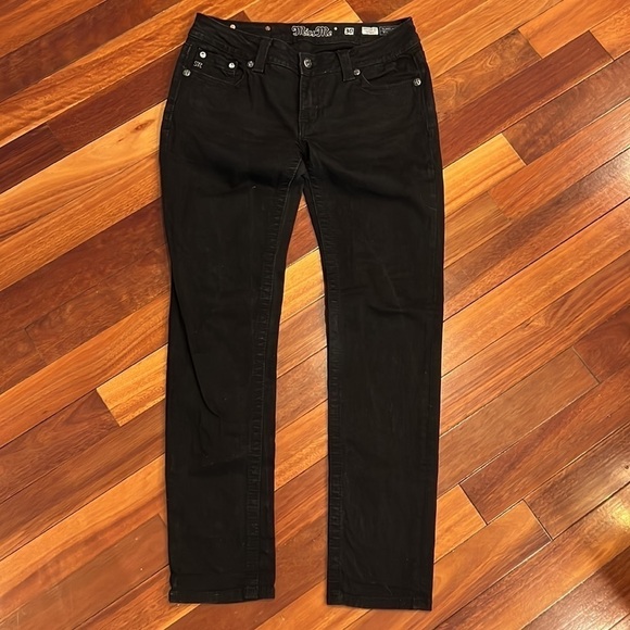 ⭐️ Miss Me Jeans Signature Rise Skinny Black Size 30 - Picture 6 of 9